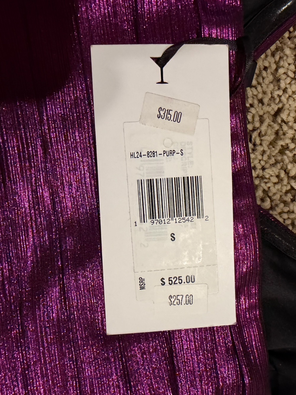 NWT Retrofete Nala Purple Strapless wrap dress - Picture 4 of 4